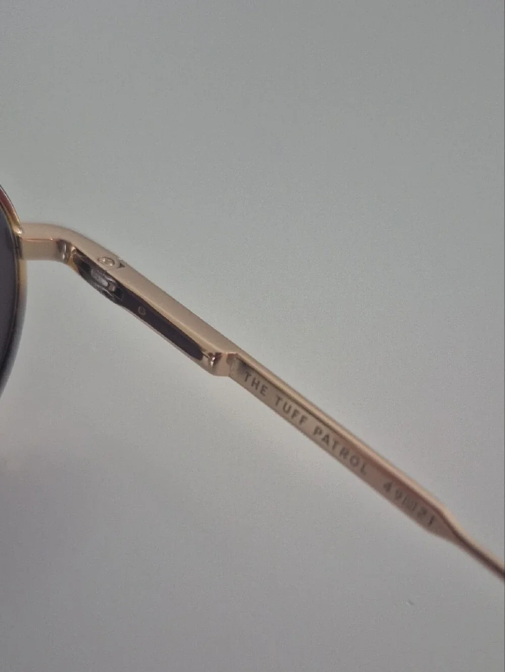New Crap Eyewear - Round Light Tortoiseshell Frame Sunglasses with Gold Accents